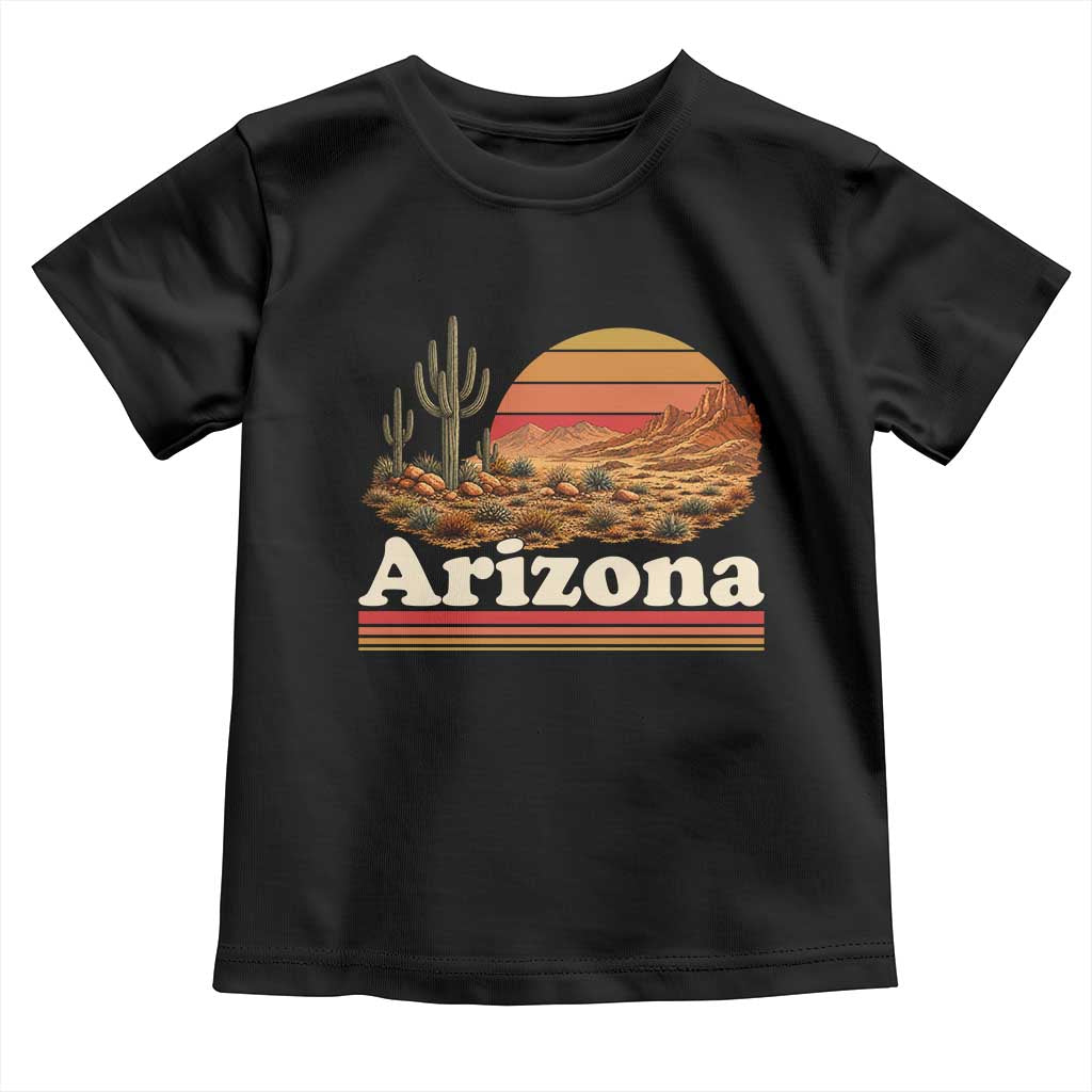 Arizona Desert Sunset Saguaro Cactus Mountains Nature Lover Toddler T Shirt TS14 Black Print Your Wear
