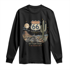 Highway 66 Get Your Kicks Centennial Road Trip Long Sleeve Shirt Vintage 1976 American Cruiser Motorcycle Lover 100th Anniversary Gift