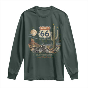 Highway 66 Get Your Kicks Centennial Road Trip Long Sleeve Shirt Vintage 1976 American Cruiser Motorcycle Lover 100th Anniversary Gift