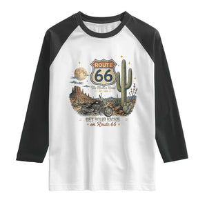 Highway 66 Get Your Kicks Centennial Road Trip Raglan Shirt Vintage 1976 American Cruiser Motorcycle Lover 100th Anniversary Gift