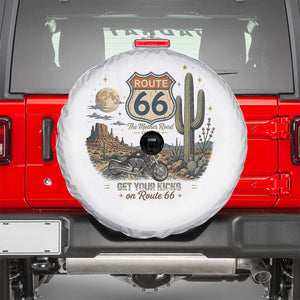 Highway 66 Get Your Kicks Centennial Road Trip Spare Tire Cover Vintage 1976 American Cruiser Motorcycle Lover 100th Anniversary Gift