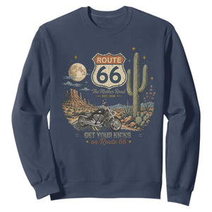 Highway 66 Get Your Kicks Centennial Road Trip Sweatshirt Vintage 1976 American Cruiser Motorcycle Lover 100th Anniversary Gift
