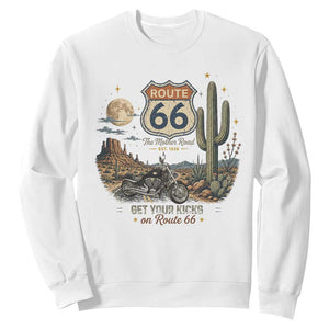 Highway 66 Get Your Kicks Centennial Road Trip Sweatshirt Vintage 1976 American Cruiser Motorcycle Lover 100th Anniversary Gift