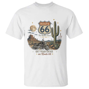 Highway 66 Get Your Kicks Centennial Road Trip T Shirt Vintage 1976 American Cruiser Motorcycle Lover 100th Anniversary Gift