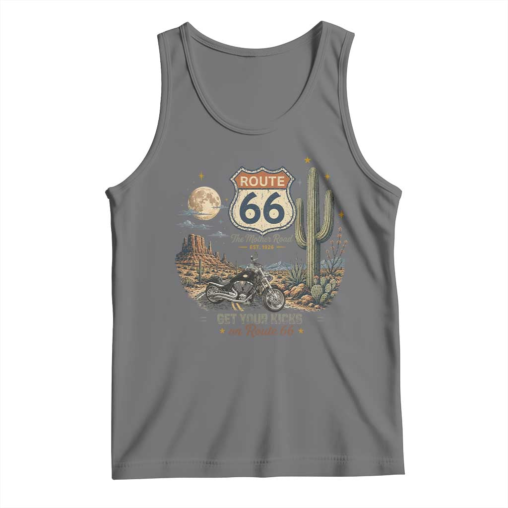 Highway 66 Get Your Kicks Centennial Road Trip Tank Top Vintage 1976 American Cruiser Motorcycle Lover 100th Anniversary Gift