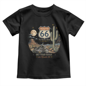 Highway 66 Get Your Kicks Centennial Road Trip Toddler T Shirt Vintage 1976 American Cruiser Motorcycle Lover 100th Anniversary Gift
