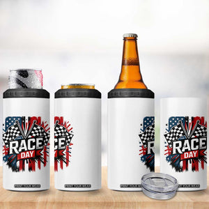 Checkered Flag Racing 4 in 1 Can Cooler Tumbler Race Day Team Lover TS14 Print Your Wear