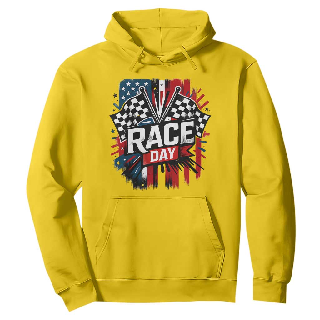 Checkered Flag Racing Hoodie Race Day Team Lover TS14 Daisy Print Your Wear