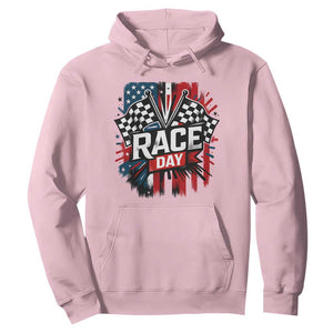 Checkered Flag Racing Hoodie Race Day Team Lover TS14 Light Pink Print Your Wear