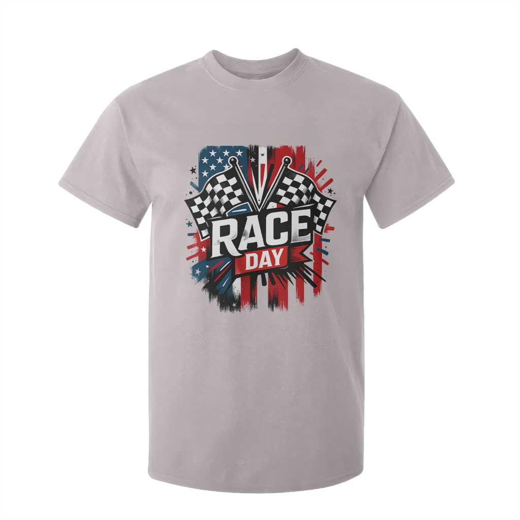 Checkered Flag Racing T Shirt For Kid Race Day Team Lover TS14 Ice Gray Print Your Wear