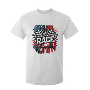 Checkered Flag Racing T Shirt For Kid Race Day Team Lover TS14 White Print Your Wear