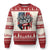 Checkered Flag Racing Ugly Christmas Sweater Race Day Team Lover TS14 Beige Red Print Your Wear