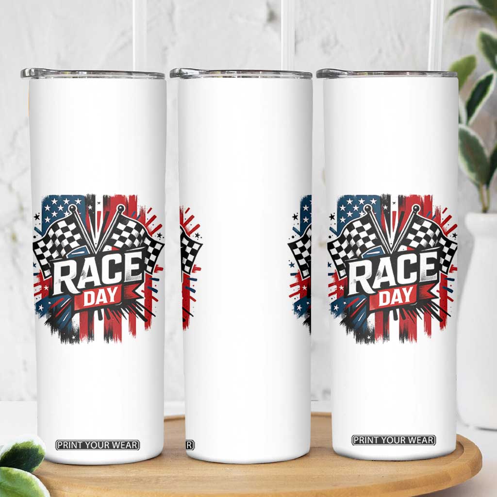 Checkered Flag Racing Skinny Tumbler Race Day Team Lover TS14 Print Your Wear