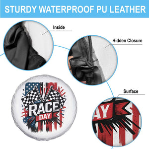 Checkered Flag Racing Spare Tire Cover Race Day Team Lover TS14 Print Your Wear