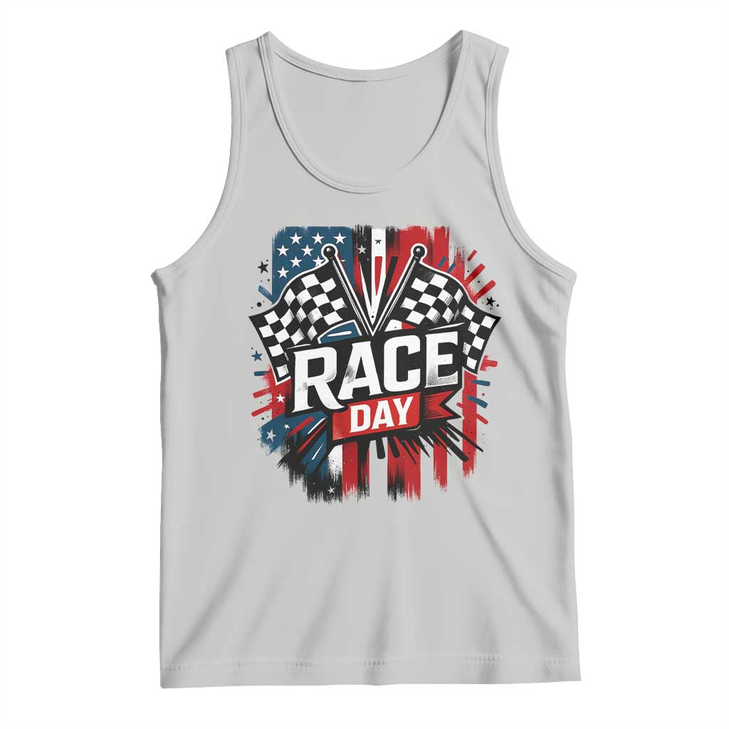 Checkered Flag Racing Tank Top Race Day Team Lover TS14 Ash Print Your Wear