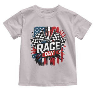 Checkered Flag Racing Toddler T Shirt Race Day Team Lover TS14 Ice Gray Print Your Wear