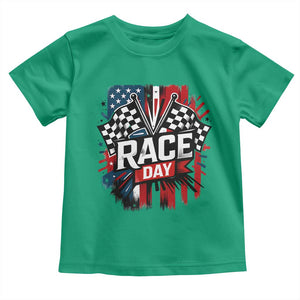 Checkered Flag Racing Toddler T Shirt Race Day Team Lover TS14 Irish Green Print Your Wear