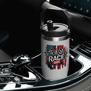 Checkered Flag Racing Flip Straw Tumbler Race Day Team Lover TS14 Print Your Wear