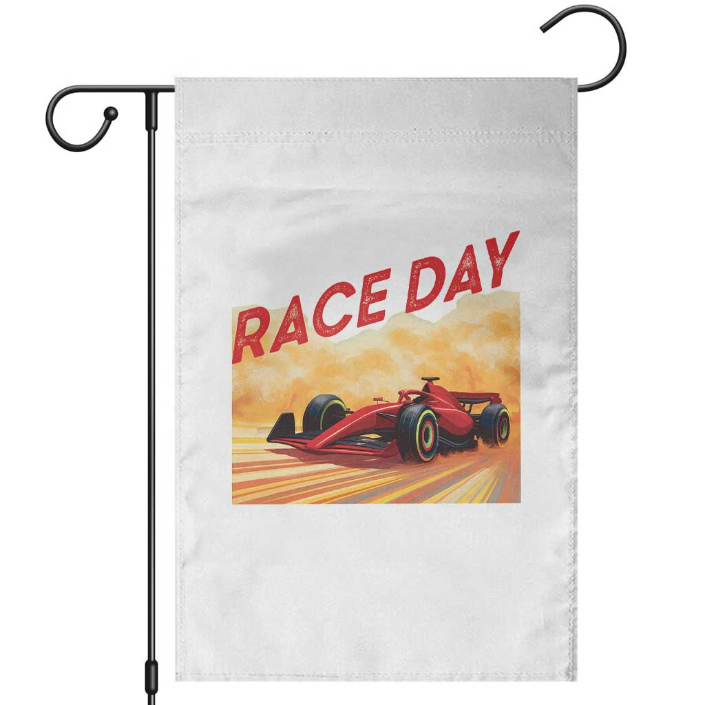 Vintage Racing Formula Car Garden Flag TS14 White Print Your Wear