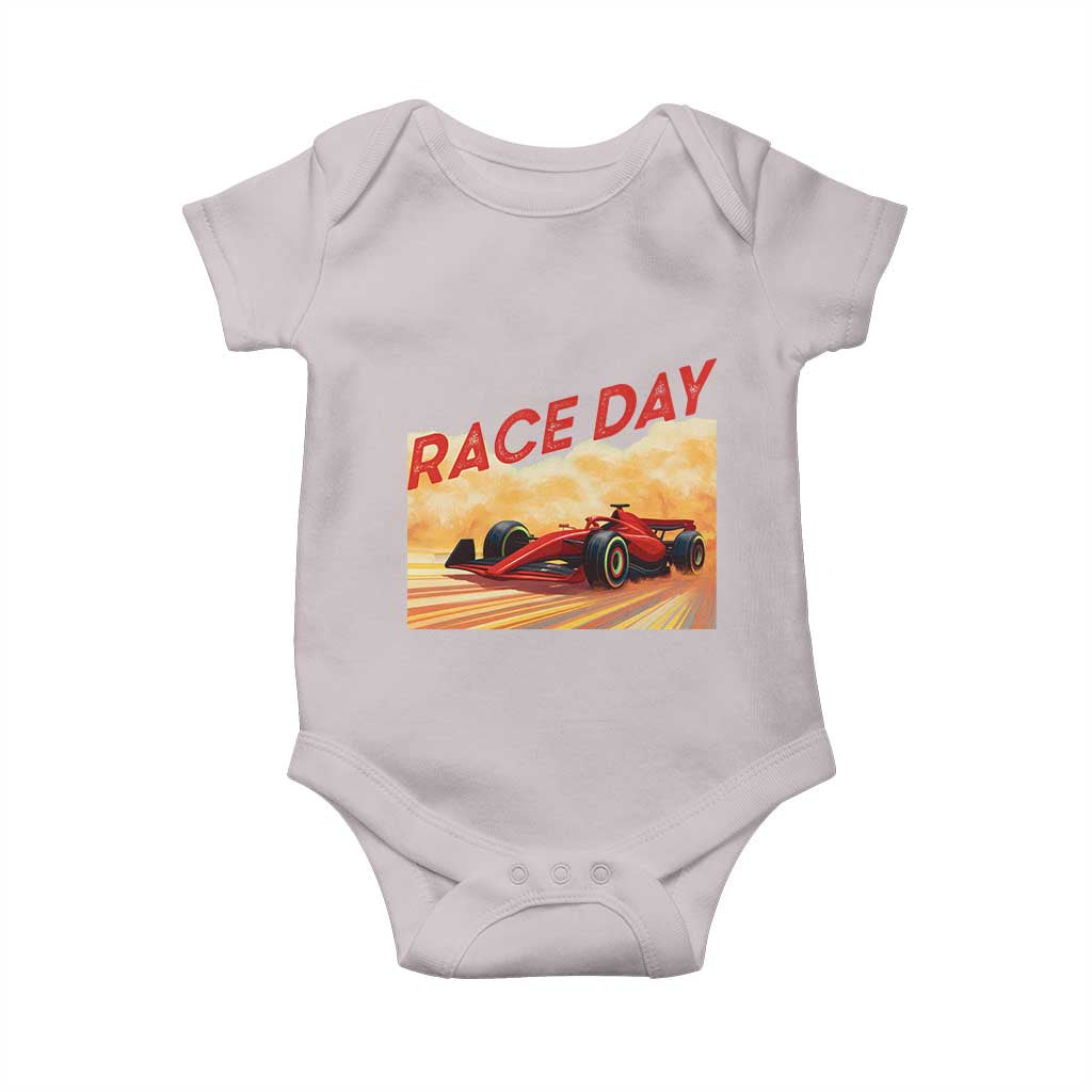 Vintage Racing Formula Car Baby Onesie TS14 Ice Gray Print Your Wear