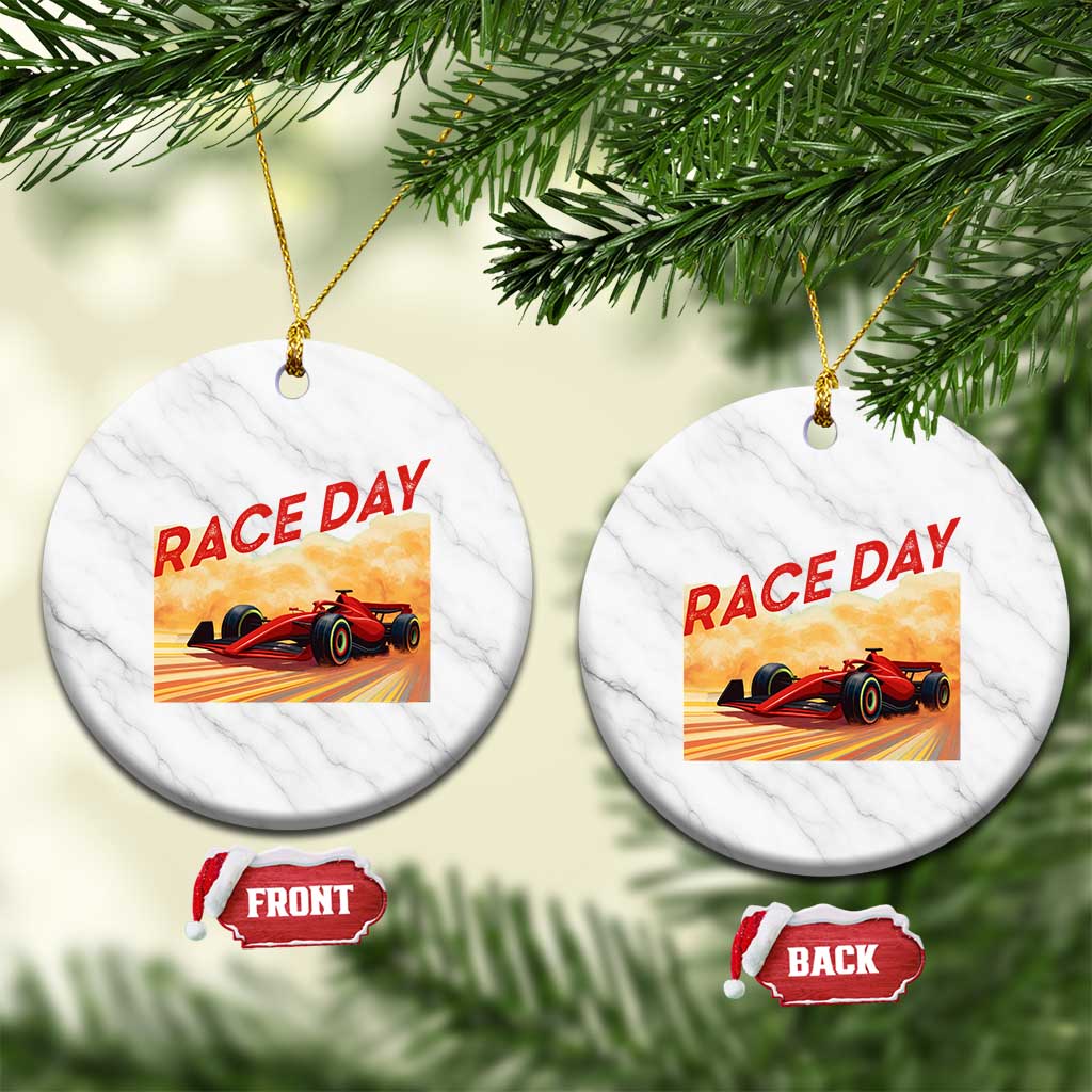 Vintage Racing Formula Car Ceramic Ornament TS14 1pc White Marble Print Your Wear