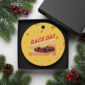Vintage Racing Formula Car Ceramic Ornament TS14 1pc Yellow Cheese Print Your Wear