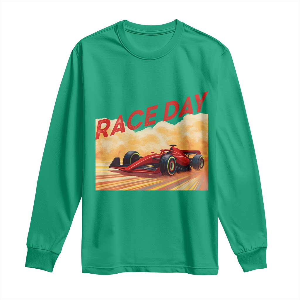 Vintage Racing Formula Car Long Sleeve Shirt TS14 Irish Green Print Your Wear