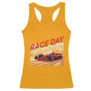 Vintage Racing Formula Car Racerback Tank Top TS14 Gold Print Your Wear
