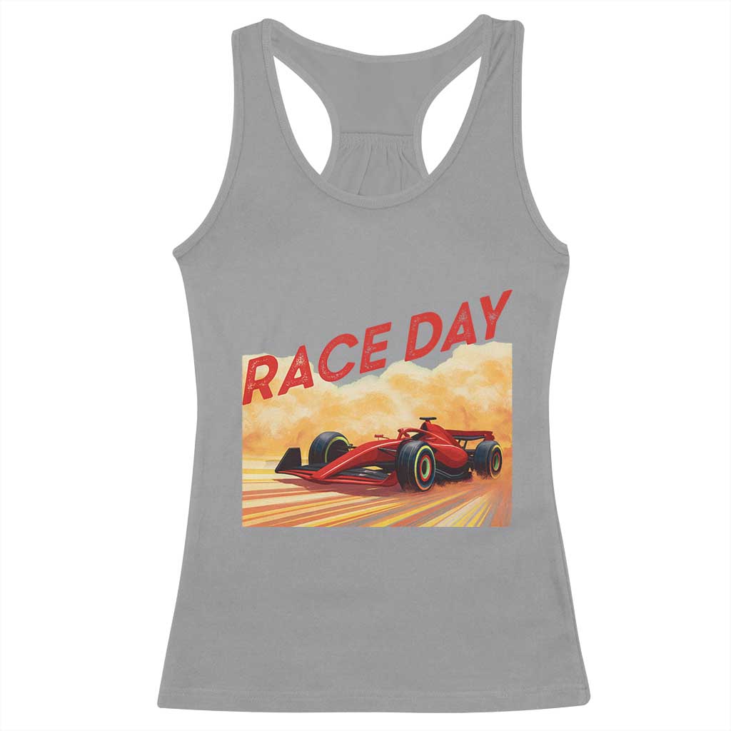 Vintage Racing Formula Car Racerback Tank Top TS14 Sport Gray Print Your Wear