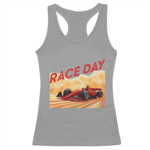 Vintage Racing Formula Car Racerback Tank Top TS14 Sport Gray Print Your Wear