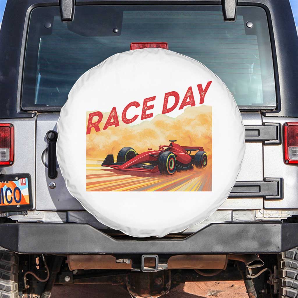 Vintage Racing Formula Car Spare Tire Cover TS14 No hole White Print Your Wear
