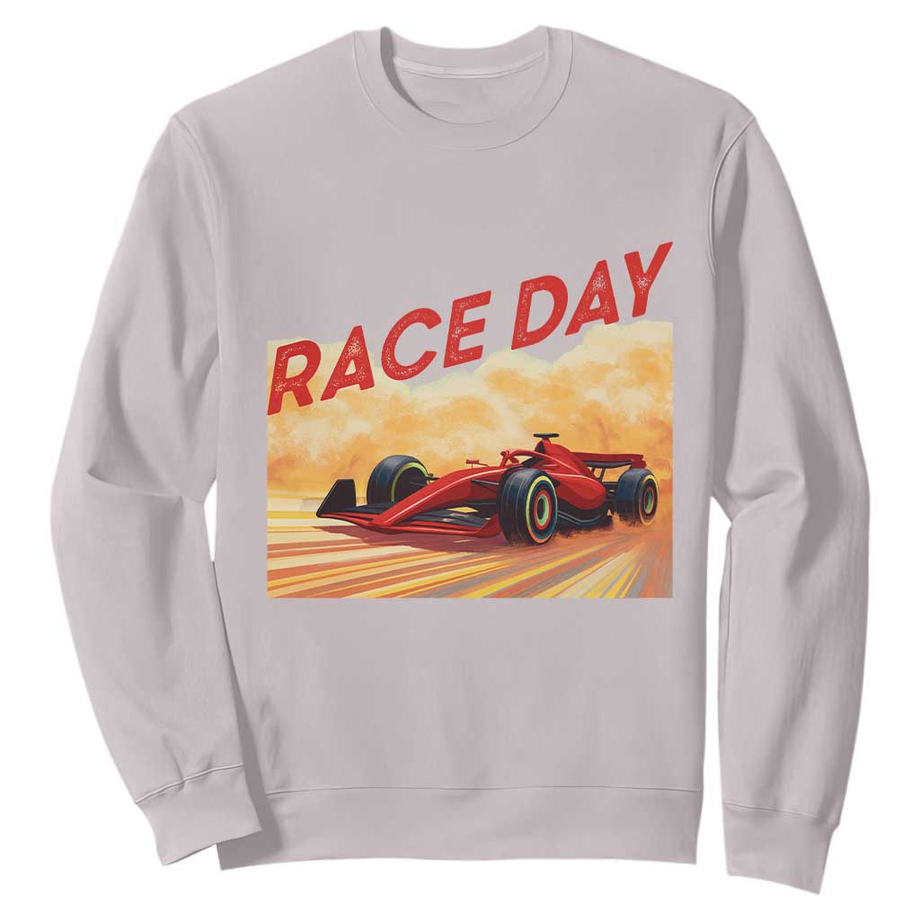 Vintage Racing Formula Car Sweatshirt TS14 Ice Gray Print Your Wear