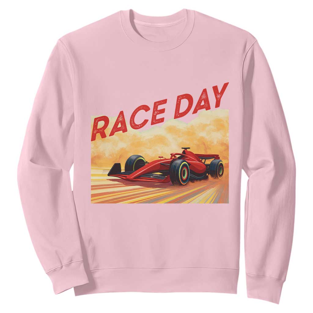 Vintage Racing Formula Car Sweatshirt TS14 Light Pink Print Your Wear