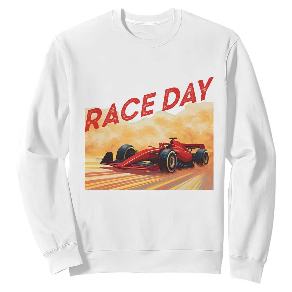 Vintage Racing Formula Car Sweatshirt TS14 White Print Your Wear