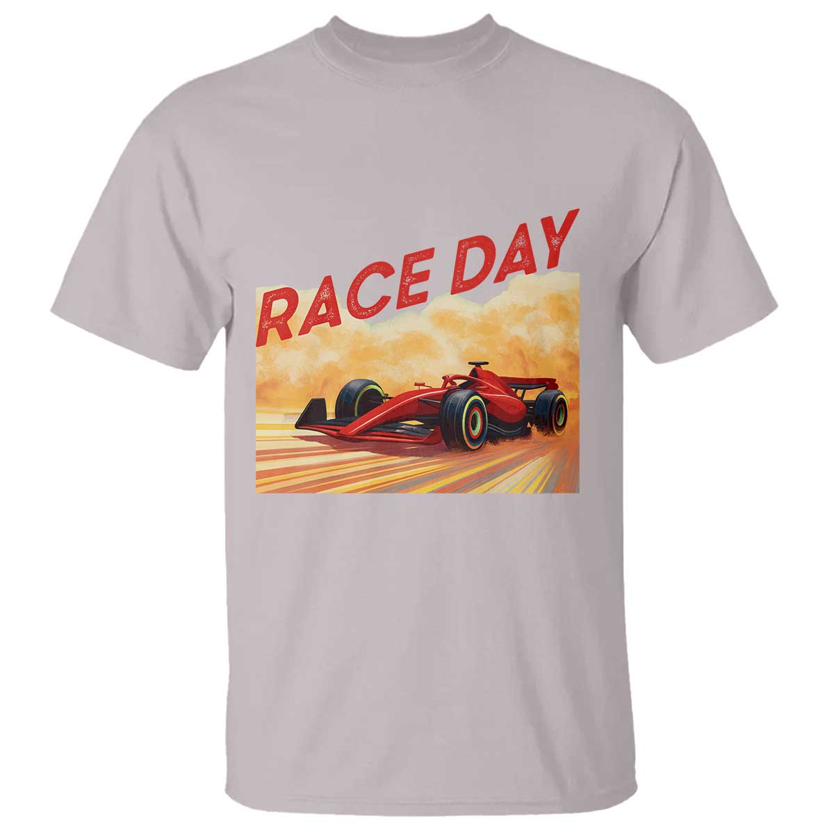Vintage Racing Formula Car T Shirt TS14 Ice Gray Print Your Wear