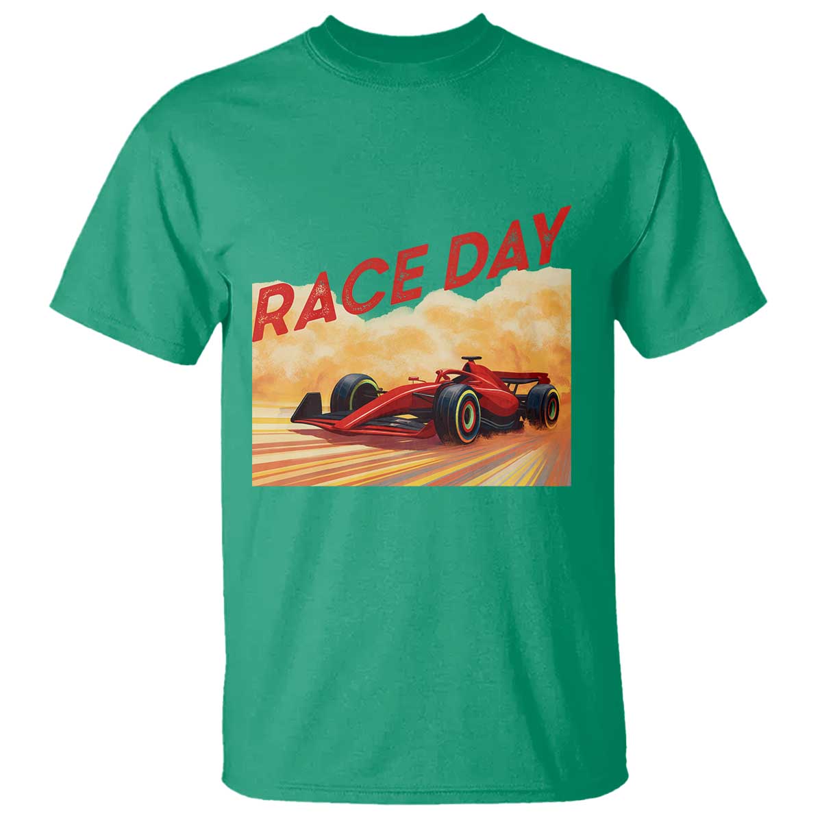 Vintage Racing Formula Car T Shirt TS14 Irish Green Print Your Wear