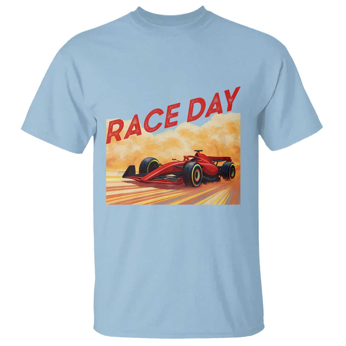 Vintage Racing Formula Car T Shirt TS14 Light Blue Print Your Wear