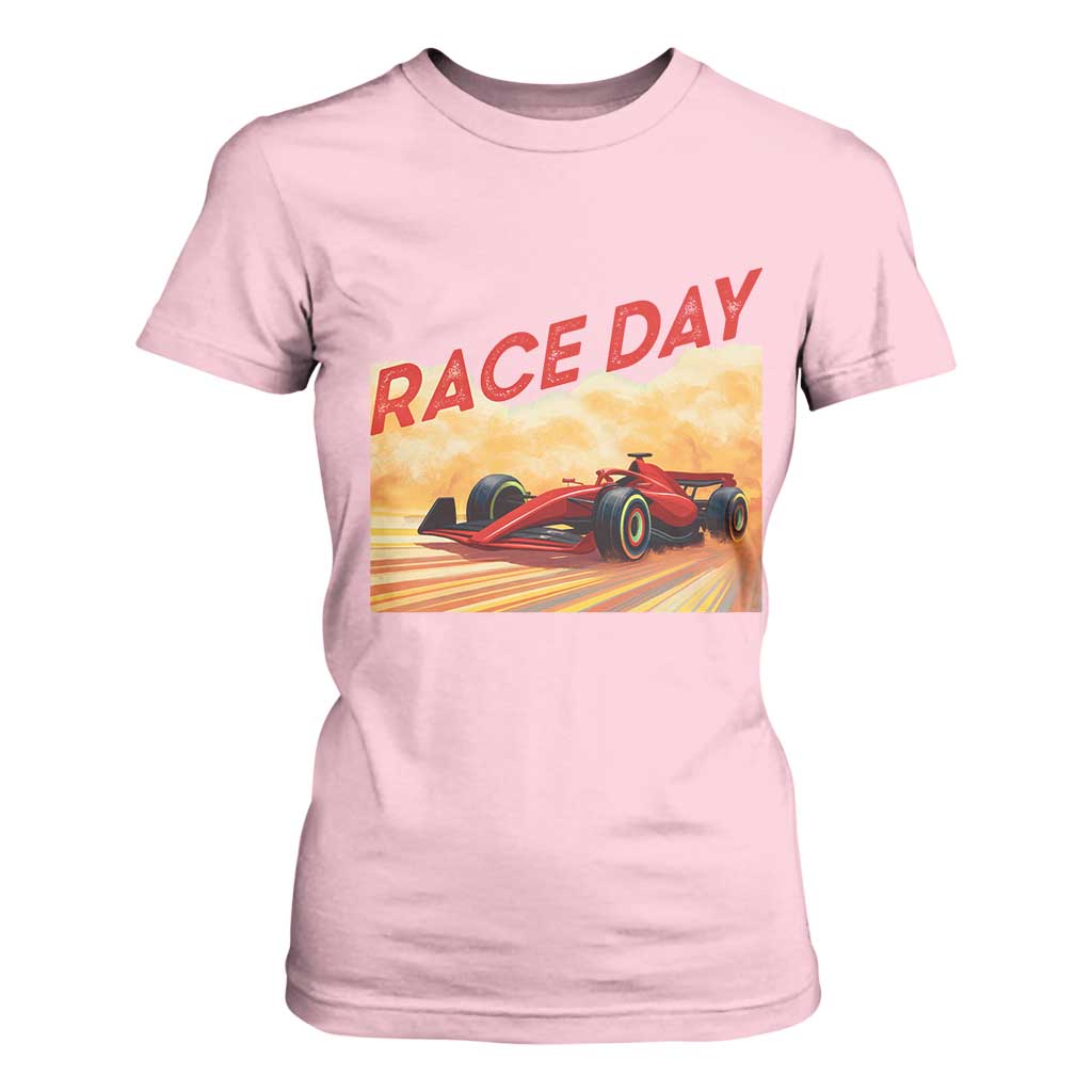 Vintage Racing Formula Car T Shirt For Women TS14 Light Pink Print Your Wear