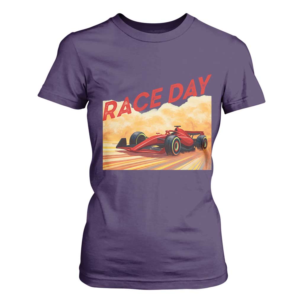 Vintage Racing Formula Car T Shirt For Women TS14 Purple Print Your Wear