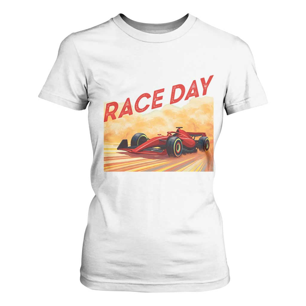 Vintage Racing Formula Car T Shirt For Women TS14 White Print Your Wear