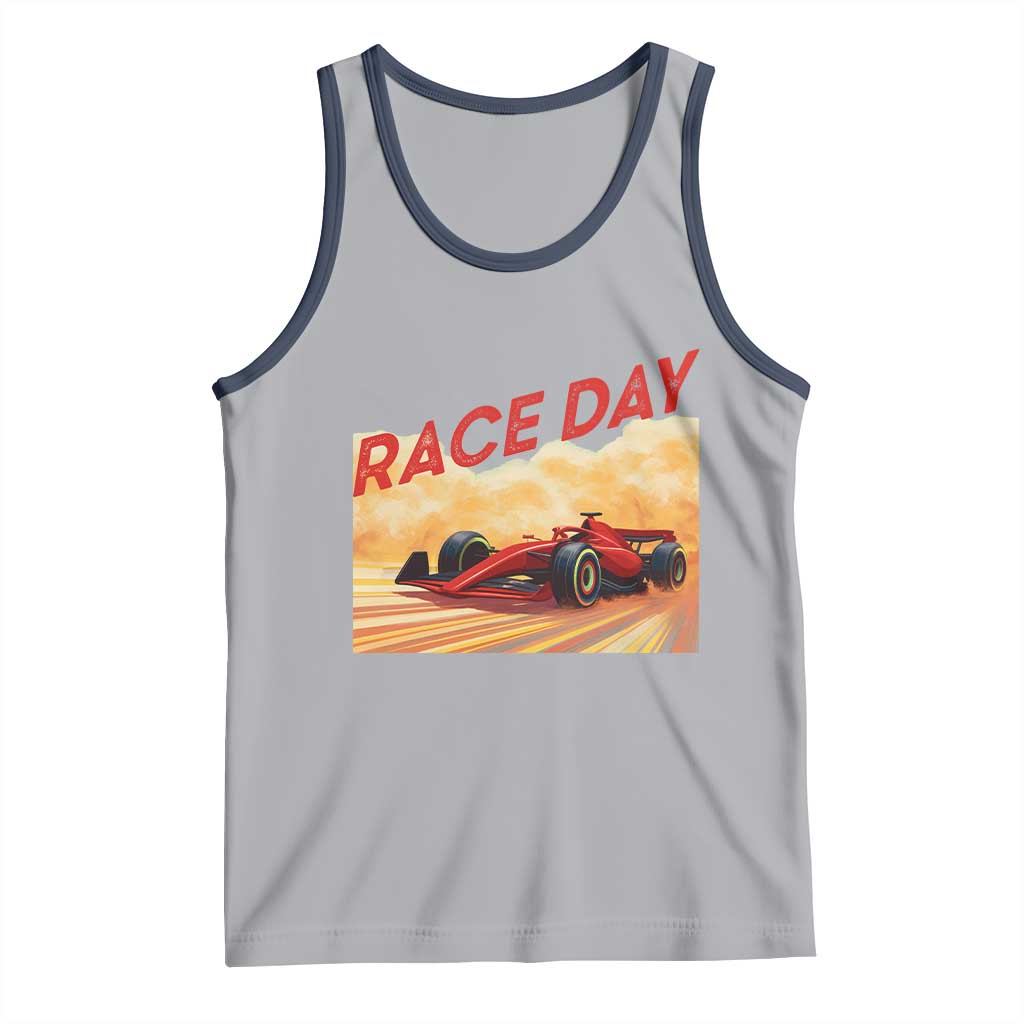 Vintage Racing Formula Car Tank Top TS14 Athletic Heather Navy Print Your Wear