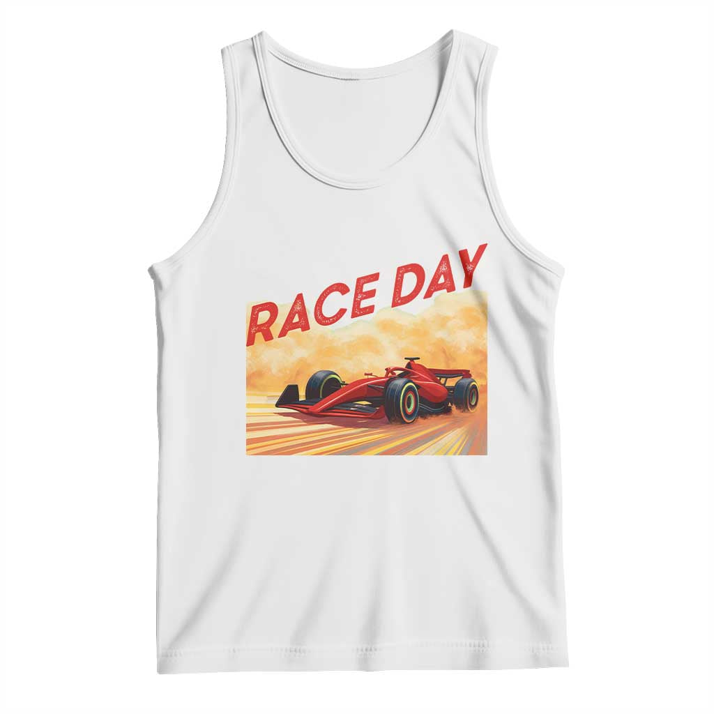 Vintage Racing Formula Car Tank Top TS14 White Print Your Wear