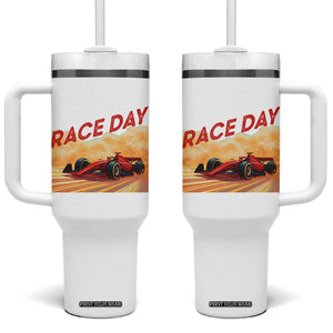Vintage Racing Formula Car Tumbler With Handle TS14 One Size: 40 oz White Print Your Wear