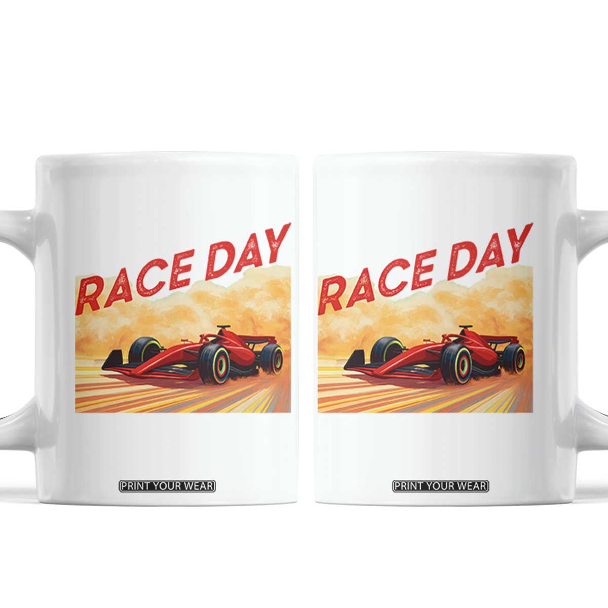 Vintage Racing Formula Car Coffee Mug TS14 White Print Your Wear