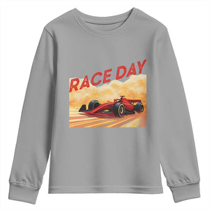 Vintage Racing Formula Car Youth Sweatshirt TS14 Sport Gray Print Your Wear