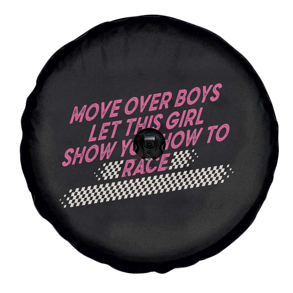 Racing Girl Spare Tire Cover Move Over Boys Funny Quote TS14 Print Your Wear