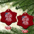 Patriotic Coquette Bow Checkered Flag Race Car Racing Ceramic Ornament TS14 Print Your Wear