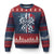 Patriotic Coquette Bow Checkered Flag Race Car Racing Ugly Christmas Sweater TS14 Navy Red Print Your Wear