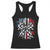 Patriotic Coquette Bow Checkered Flag Race Car Racing Racerback Tank Top TS14 Black Print Your Wear