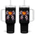 Race Car Halloween Tumbler With Handle Pumpkin Checkered Coquette Bow TS14 One Size: 40 oz Black Print Your Wear